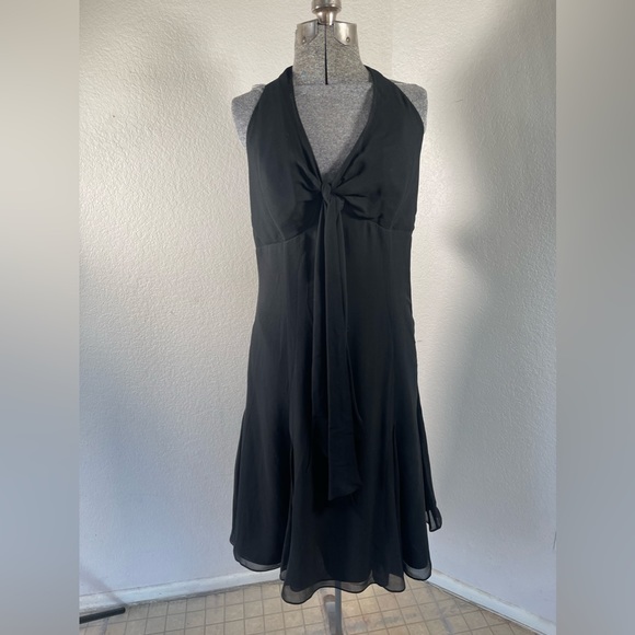 Black Ralph Lauren Halter Mini Dress Formal Size 10 - Picture 2 of 3